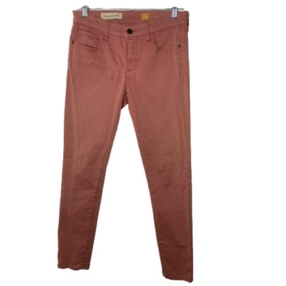 Pilcro & The Letterpress Skinny Jeans Womens Size 27‎ Dark Coral Pink Mid Rise